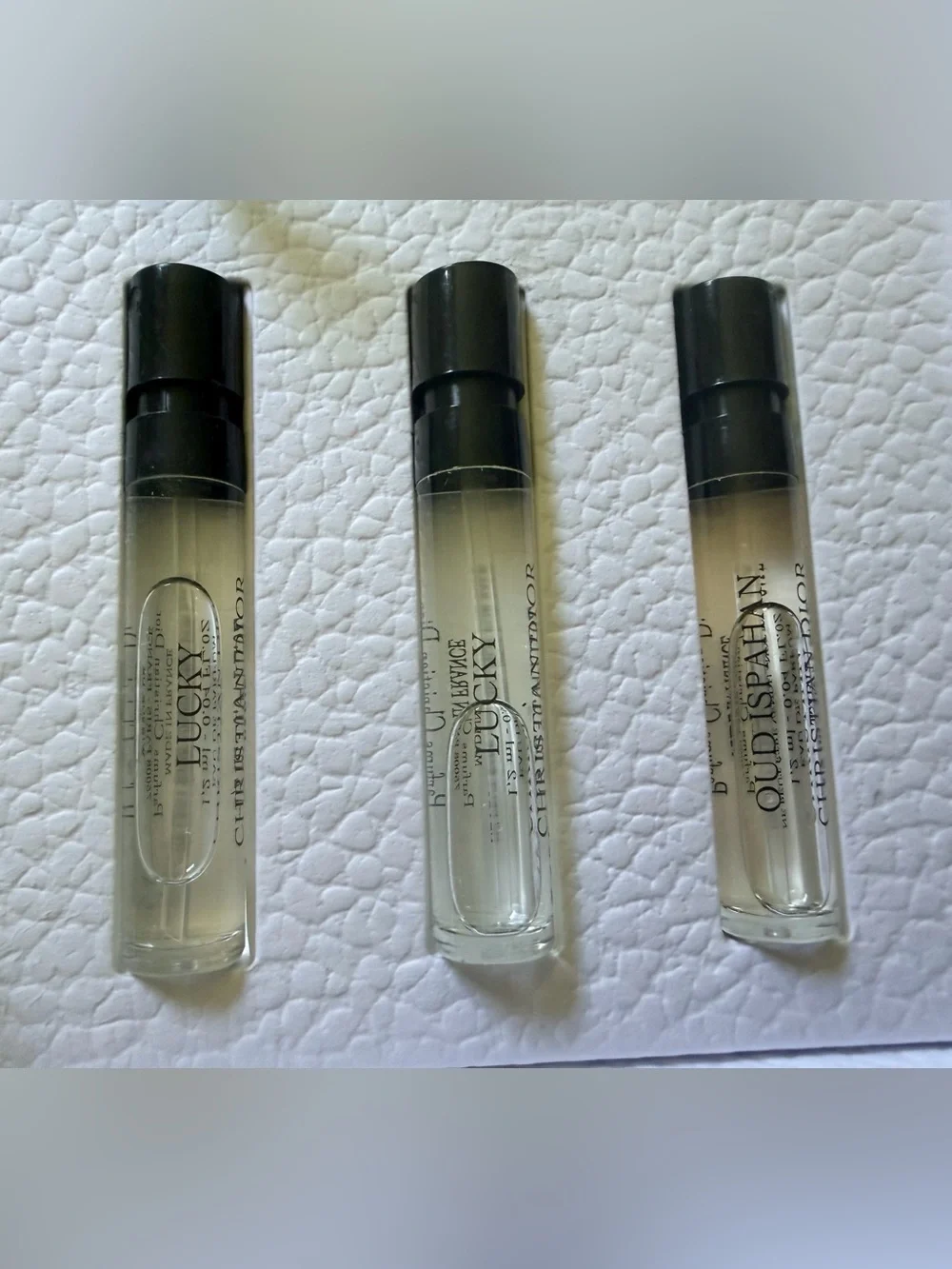 Dior Lily of the Valley Fragrance Stone/Pouch Sampler Set x3 NEW in Couture Box